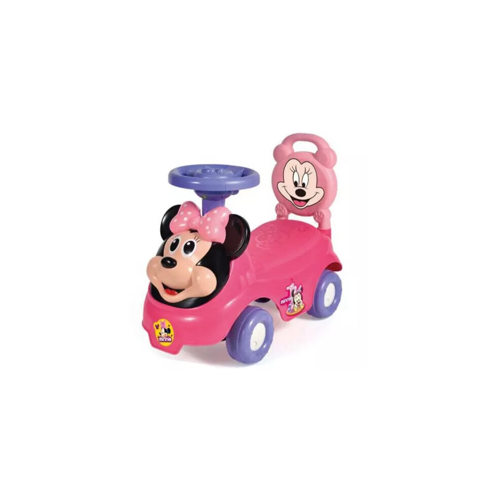 Minnie Style Kids Ride On Car Push Along Car With Music Lights