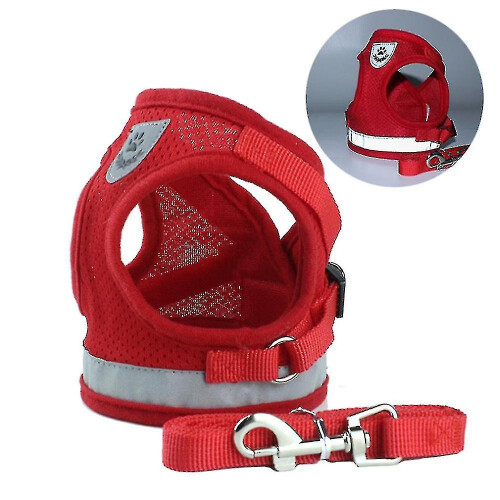 (S, Red) Cat Harness, Cat Harness Escape Proof 1