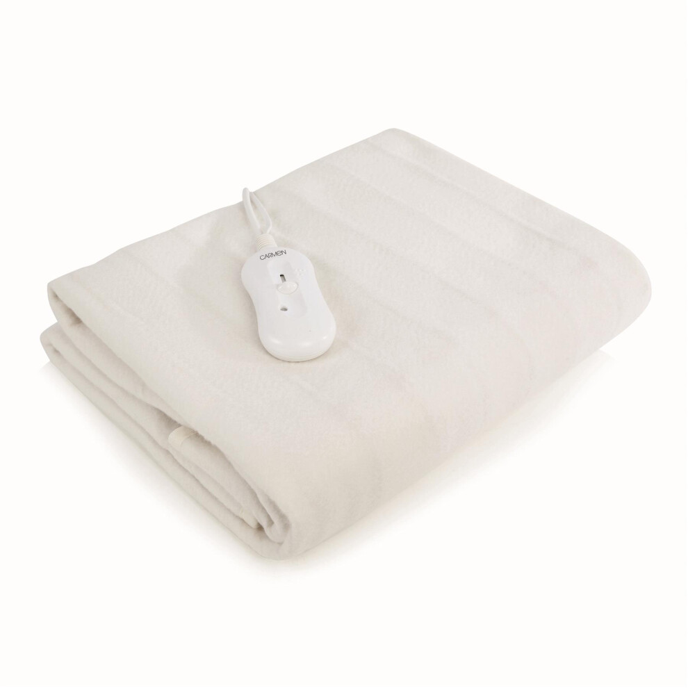 Carmen Gil Unisex White Electric Heated Under Blanket By -Full Size Double, C81196 In - Image 2