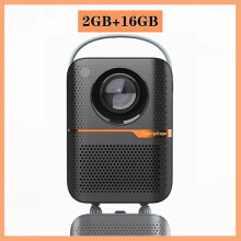 (American regulations, 16G-BLACK) HONGTOP Smart Projector Mini Projector 300 ANSI Lumen 10000L Portable Projector WIFI Bluetooth Compatible with TV Stick Laptop