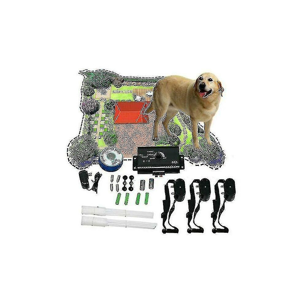 Waterproof Electric Dog Fence With Training Collar/invisible Electric Dog Fence Three Dog-aleko