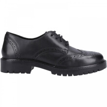 Athena Senior | Black | Girls Lace Up School Shoes