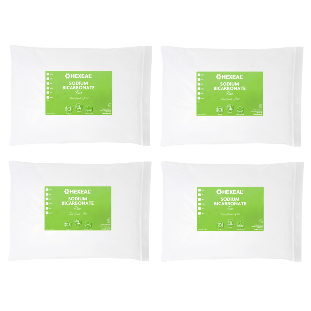 Hexeal Sodium Bicarbonate 20Kg 4 X 5Kg Bags Of Food Grade, Fine Powder, E506