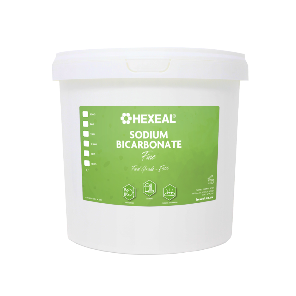 Hexeal Sodium Bicarbonate 2.5kg 2.5kg Bucket of Food Grade, Fine Powder, E509
