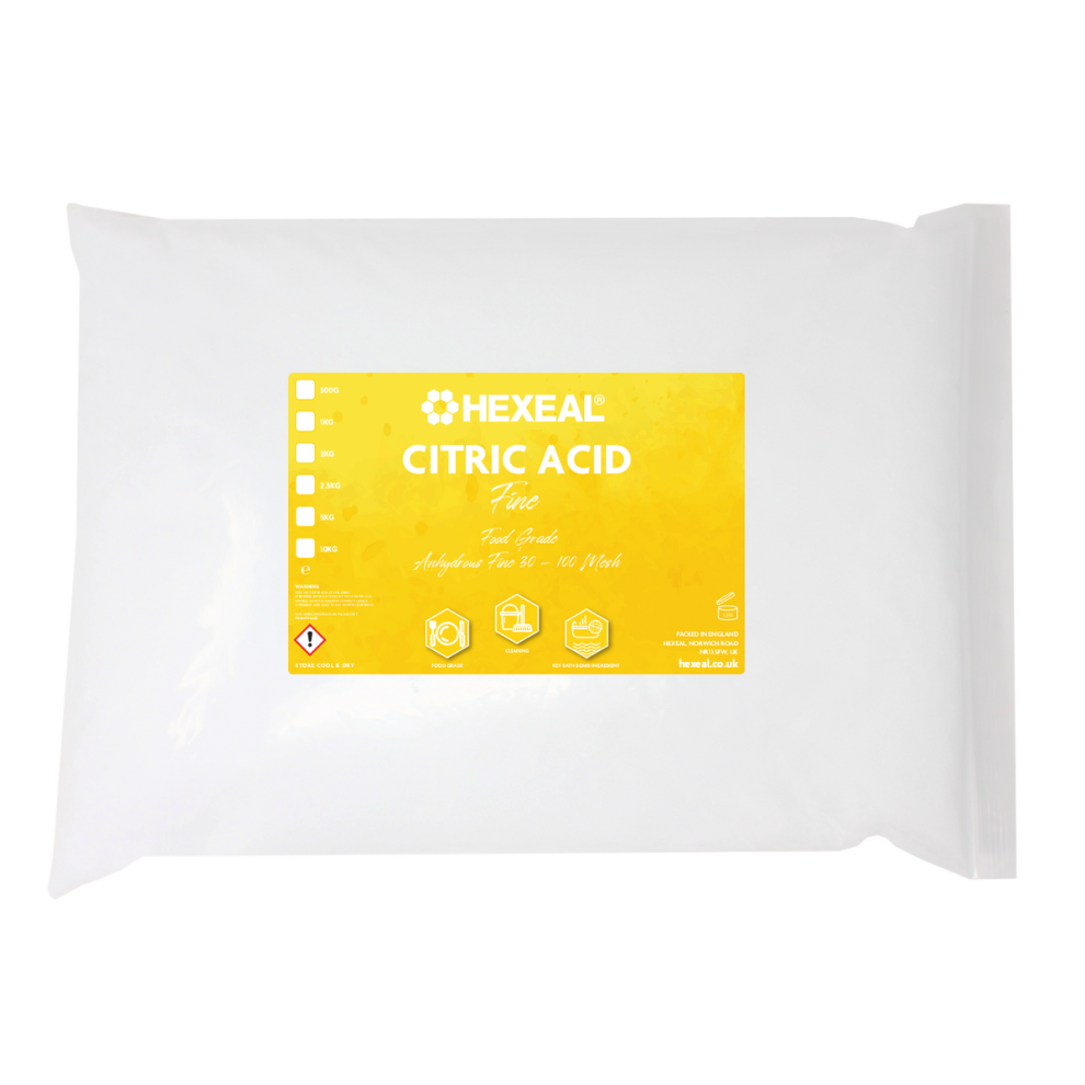 Hexeal Citric Acid 5Kg – 5Kg Bag Of Food Grade Anhydrous Fine Citric