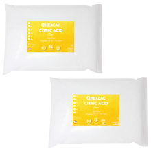 Hexeal Citric Acid 10kg – 2 x 5kg Bags of Food Grade Anhydrous Fine Citric