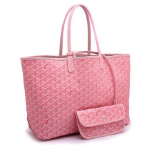 (Pink) Women's Pu Leather Tote Bag Portable Large Capacity Shoulder Bag Waterproof Beach Pocket