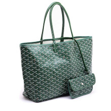 (Green) Women's Pu Leather Tote Bag Portable Large Capacity Shoulder Bag Waterproof Beach Pocket