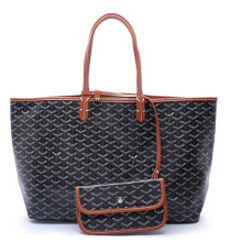 (Black With Khaki) Women's Pu Leather Tote Bag Portable Large Capacity Shoulder Bag Waterproof Beach Pocket