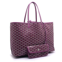 (Purple) Women's Pu Leather Tote Bag Portable Large Capacity Shoulder Bag Waterproof Beach Pocket