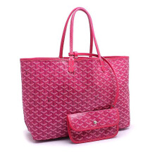 (Rose Red) Women's Pu Leather Tote Bag Portable Large Capacity Shoulder Bag Waterproof Beach Pocket