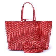 (Red) Women's Pu Leather Tote Bag Portable Large Capacity Shoulder Bag Waterproof Beach Pocket