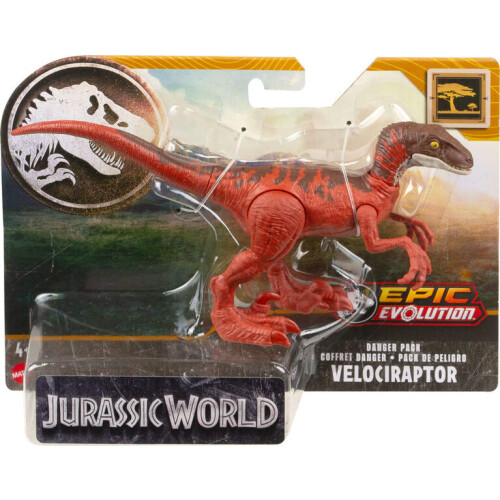 Mattel (Velociraptor) JURASSIC WORLD DANGER Pack Dinosaur Sound Figures 2