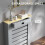 Homcom HOMCOM Radiator Cover with Drawer, Horizontal Slat, 78cm, Grey 8