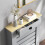Homcom HOMCOM Radiator Cover with Drawer, Horizontal Slat, 78cm, Grey 9
