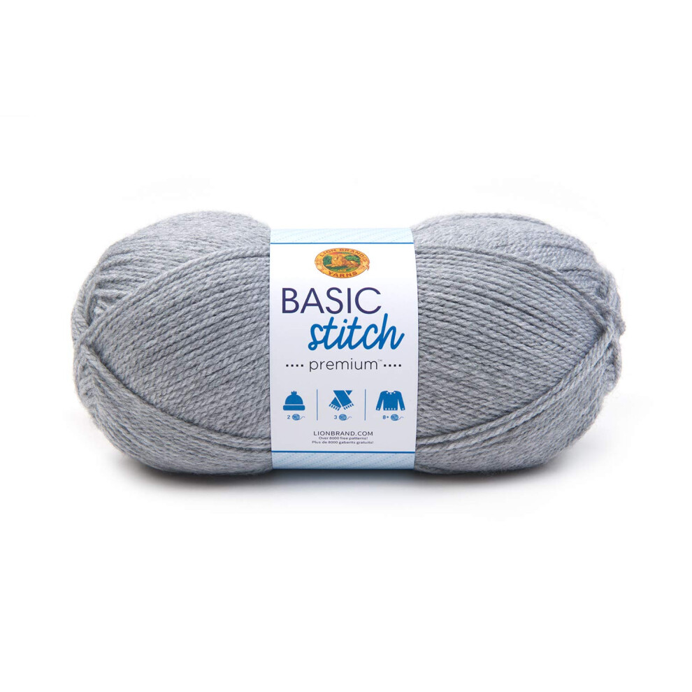 Lion Brand Yarn Basic Stitch Premium Yarn  Slate