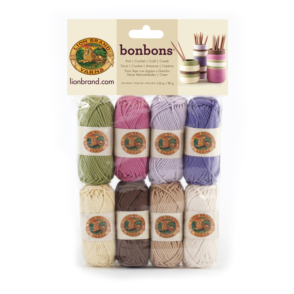 Lion Brand Yarn Bonbons Yarn  Nature 8 x 28 yd/26 m