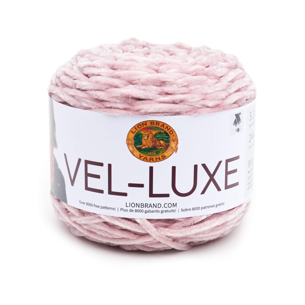 Lion Brand Yarn Vel-Luxe Yarn  One skein  Dusty Pink