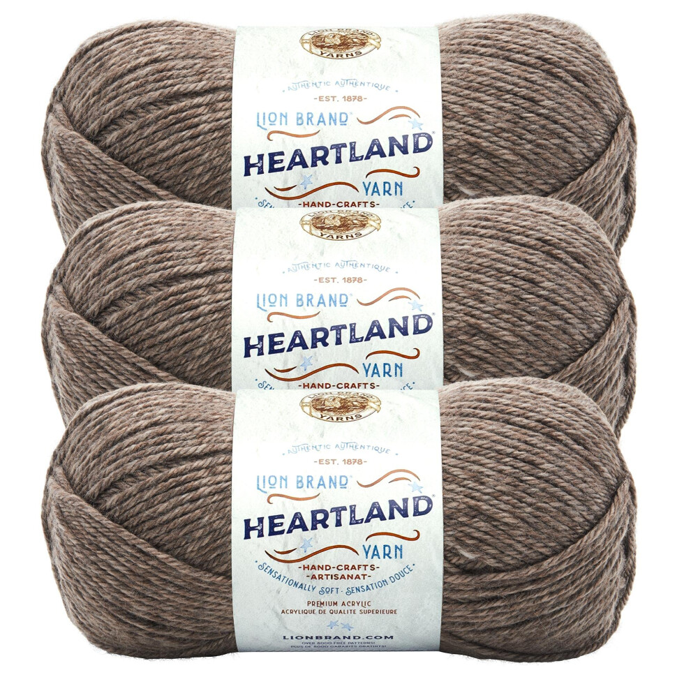 Lion Brand Yarn Heartland Yarn for Crocheting  Knitting  and Weaving