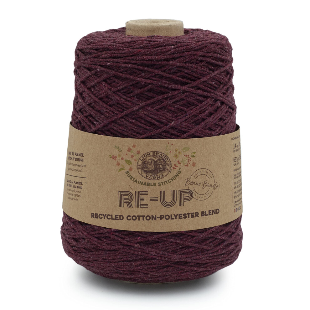 Lion Brand Yarn Re-Up Bonus Bundle Yarn  Pomegranate