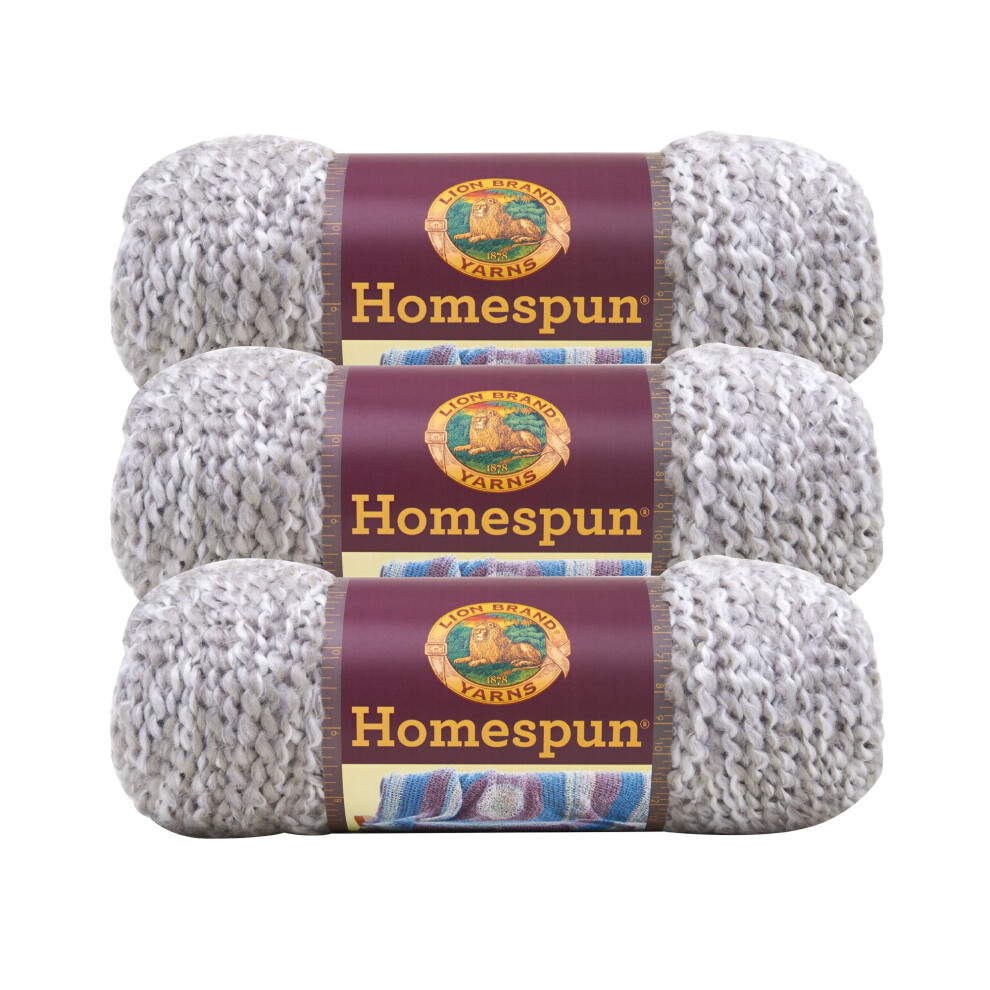 (3 Pack) Lion Brand Yarn 790-600 Homespun Yarn  Clouds