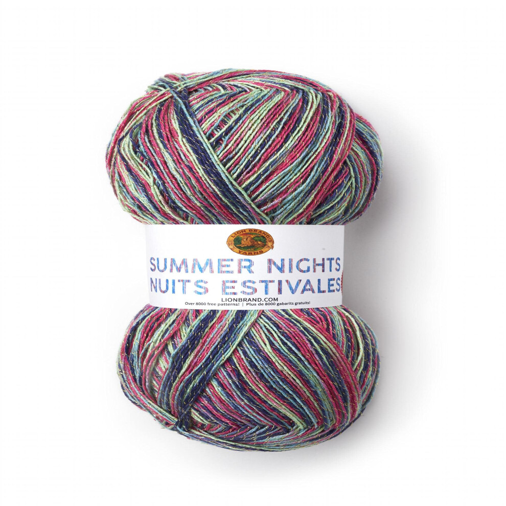 (1 Skein) Lion Brand Yarn 512-311 Summer Nights Bonus Bundle Yarn  Sta