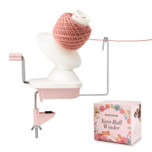 INMAKER Garnwickler, rosa Garnknuelwickler zum Hkeln, handbettigt, der Helfer fr Strickbegeisterte