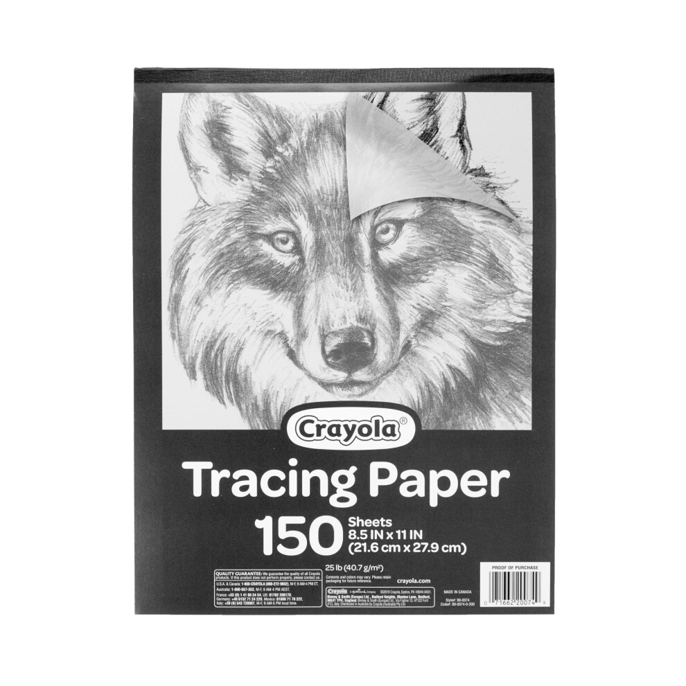 Crayola Tracing Paper 8 1/2  X 11   Transparent Vellum Paper for Traci