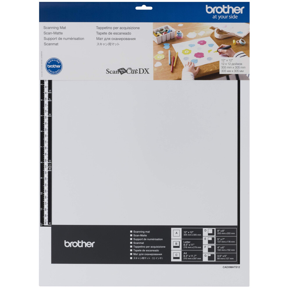 Brother ScanNCut DX Mat CADXMATS12  12"" x 12"" Scanning Mat  Non-Tack