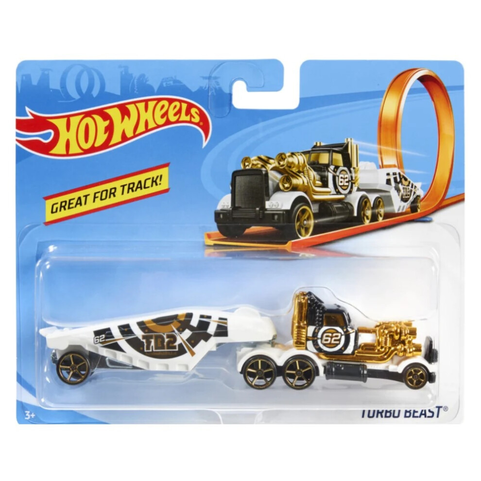 (Turbo Beast) Hot Wheels Track Fleet 1:64 Scale Die-cast Trucks