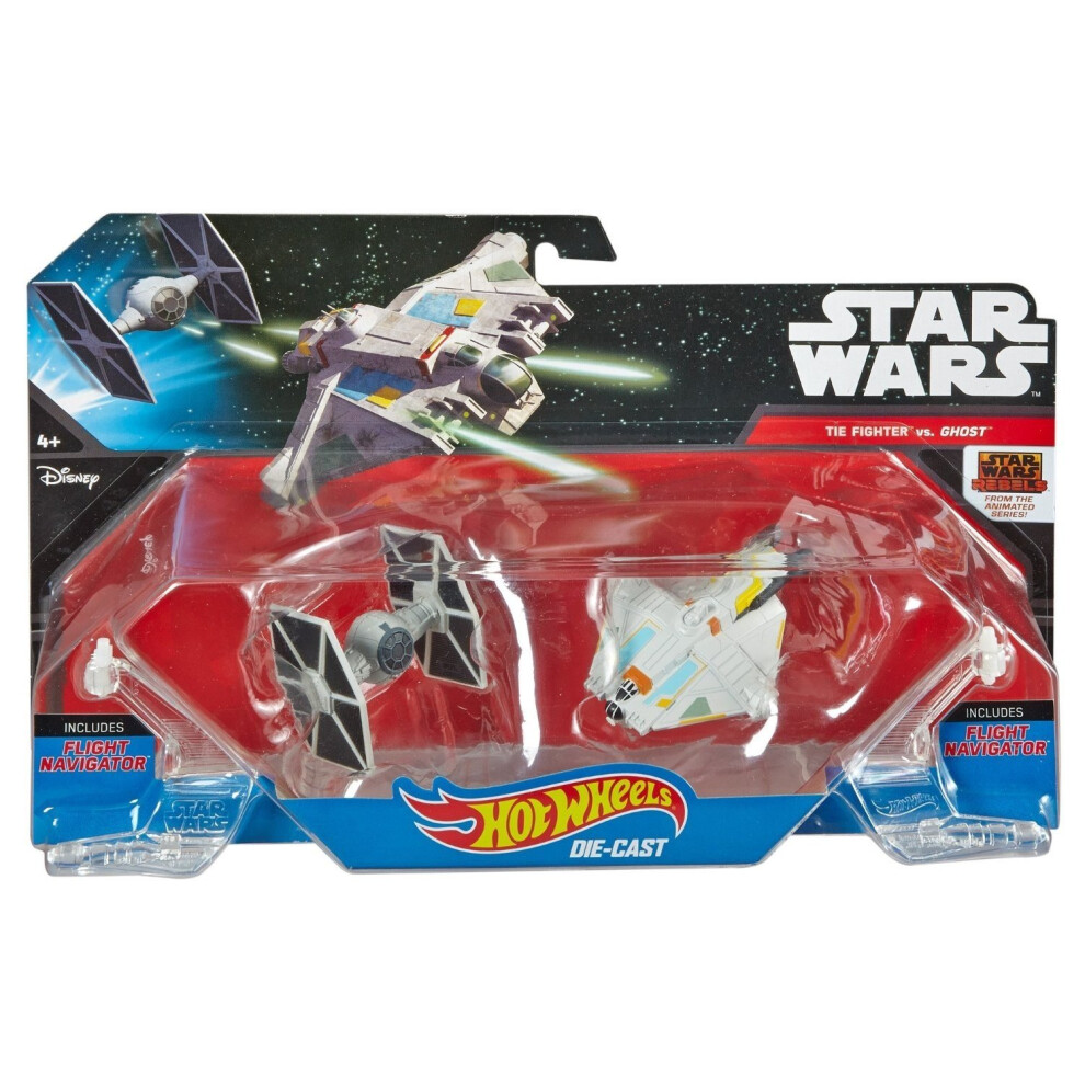 Hot Wheels Star Wars Rebels Ghost vs. Tie Fighter Starships (Pack of 2