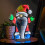 Snow Time 40cm Infinity Christmas Santa with Metal Base and Multi-Coloured LEDs 1