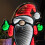 Snow Time 40cm Infinity Christmas Santa with Metal Base and Multi-Coloured LEDs 6