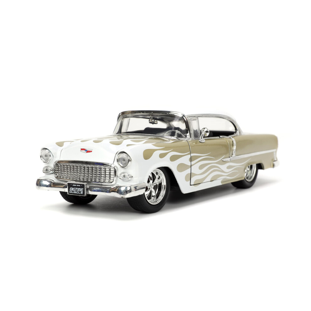 Big Time Muscle 1:24 1955 Chevy Bel Air Die-Cast Car  Toys for Kids an