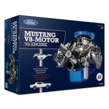 Franzis 1965 Ford Mustang K-Code 289 V8 Engine Model Kit with Collecto