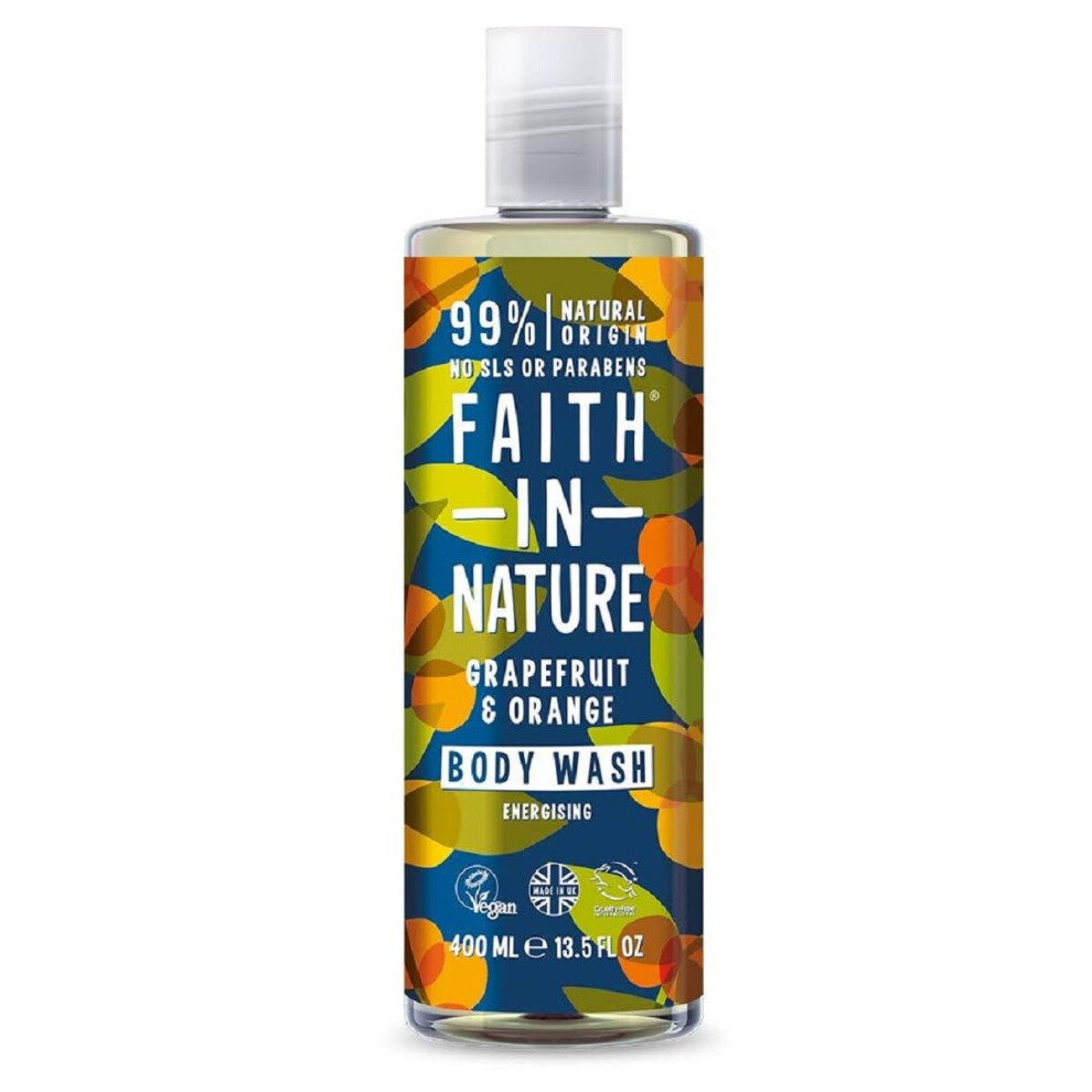 Faith In Nature Grapefruit & Orange Shower Gel & Foam Bath  13.5 Oz