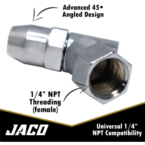 JACO Advanced Angled Reifenluftventil - 1/4" NPT (2er Pack) (Offener Fluss) 2