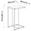 URBN Living (Rustic Brown) C Shaped Side End Table Coffee Snack Living Room Bedside Under Sofa Metal Frame 5