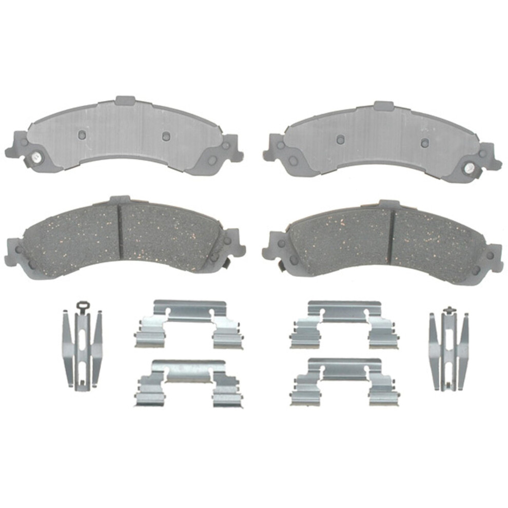 Acdelco 14D834ch Ceramic Rear Disc Brake Pad Set With Hardware Silver 707773759288