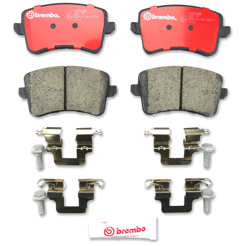 Brembo P85099N Premium Ceramic Rear Disc Brake Pad Set AUDI OE# 8K0698