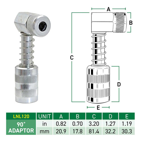 LockNLube 90 graders fedtkoblingsadapter 1