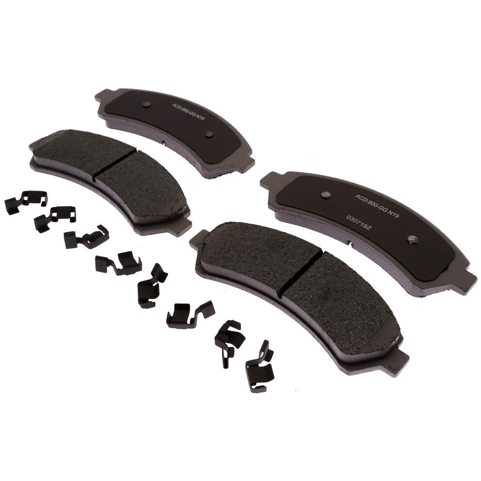 Acdelco 14D726chf1 Ceramic Front Disc Brake Pad Set With Clips Silver 808709852667