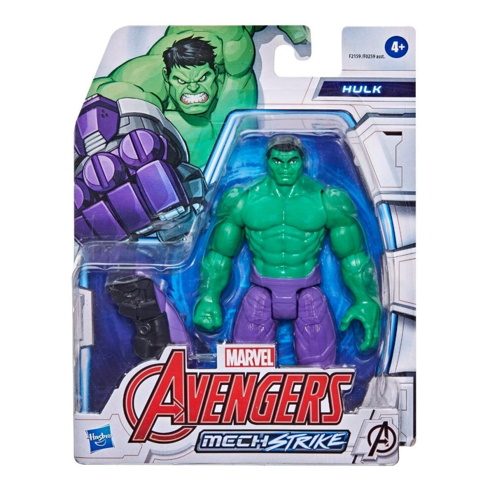 Avengers Marvel Mech Strike 6-Inch Scale Action Figure Toy Hulk With C