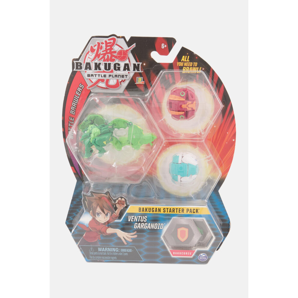 Bakugan Starter Pack 3-Pack  Ventus Garganoid  Collectible Transformin