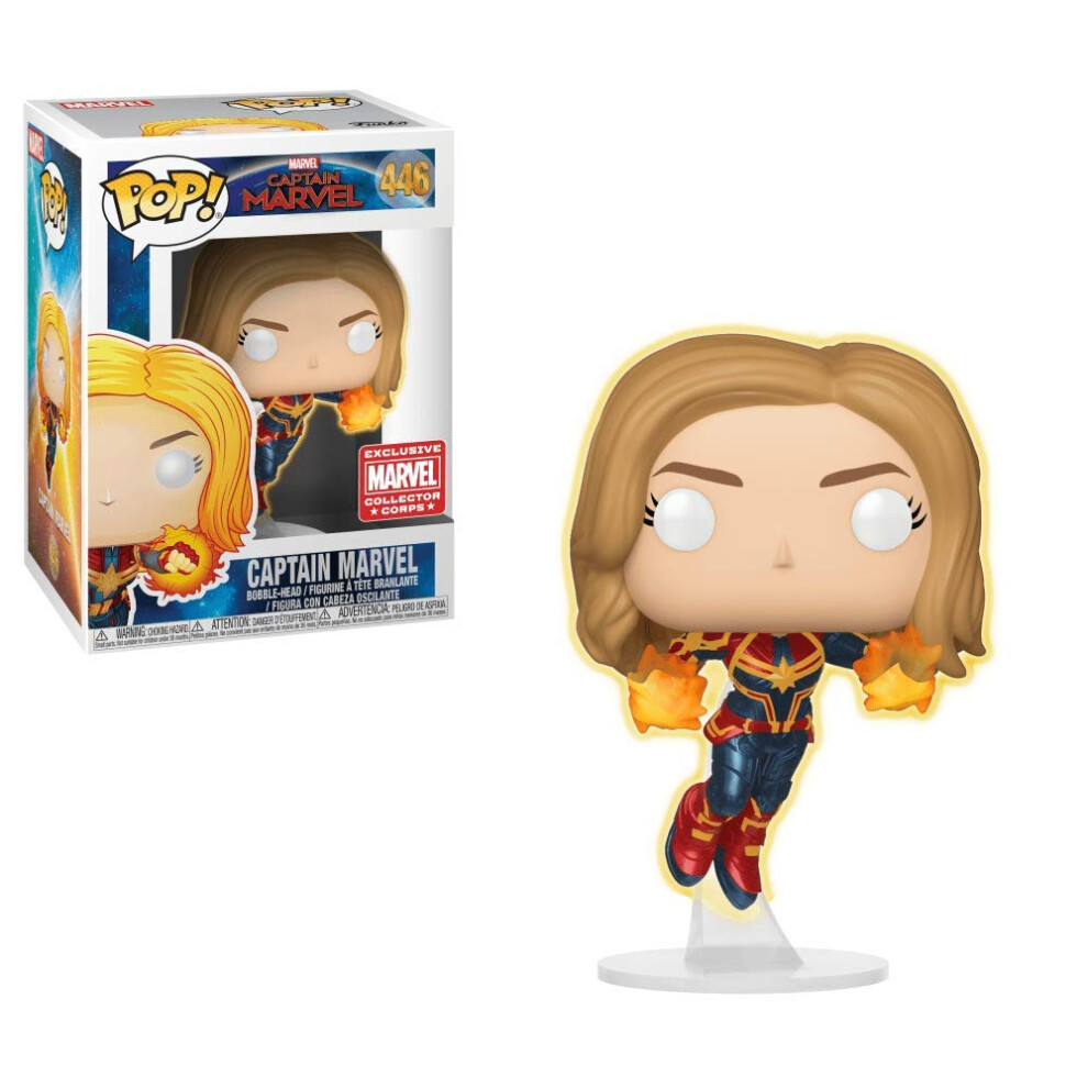 POP! Funko Captain Marvel - Glow in The Dark - Collector Corps Exclusi