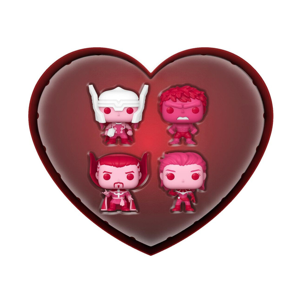 Funko Pocket POP: Marvel Classic Val Box 4 Pack Happy Valentines Heart