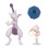 Pokémon Set de Figurines Pokémon 2 Pack Mew et Mewtwo Prêt à l'Action 2