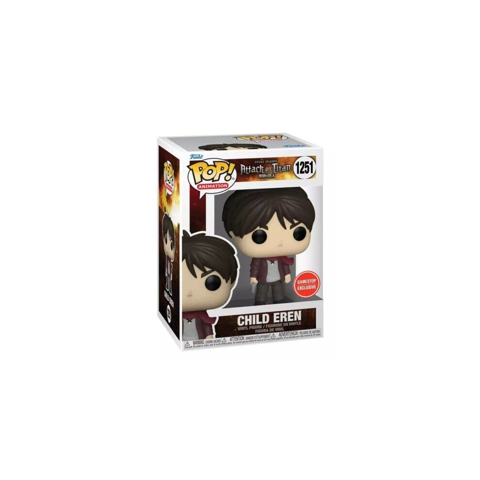 Funko Pop Attack on Titan Child Eren GameStop Exclusive 1251 Vinyl Fig