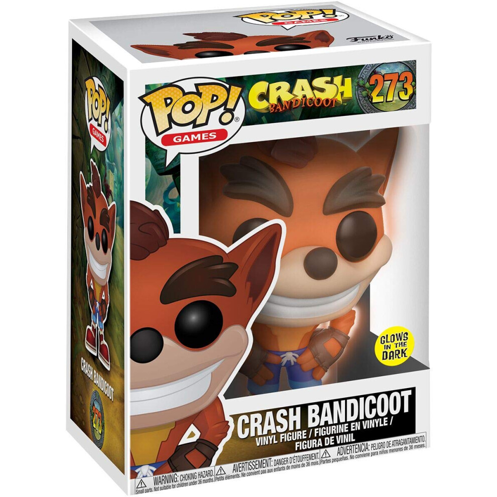 Funko Crash Bandicoot Glows in The Dark Figurine  Multicoloured  25646