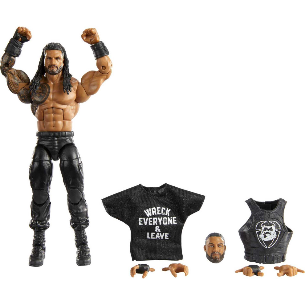 WWE MATTEL Top Picks Elite Roman Reigns 6-inch Action Figure with Delu